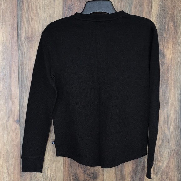 GAP Men's Black Button Down Waffle Knit Shirt S                C443 - Picture 6 of 8